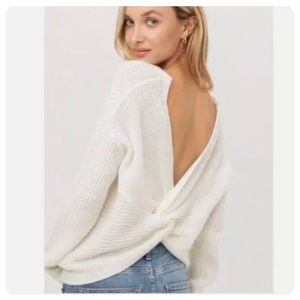NWT- Love Tree Open Back Harlow Sweater, Size L